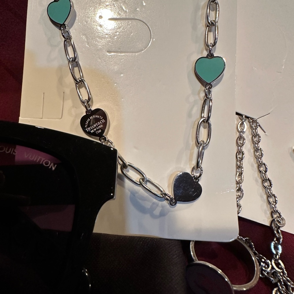 Tiffany & Co. Silver Necklaces and Sunglasses Bundle - Picture 3 of 5